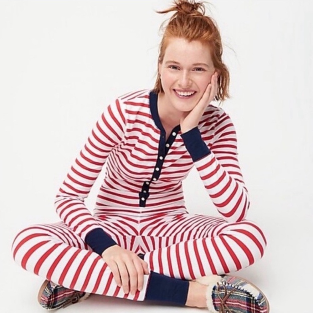 J Crew Holiday Union Suit Pajamas | Size M | NWT